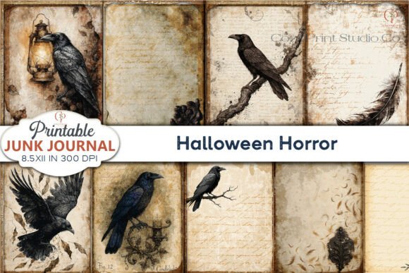 Download Halloween Horror Junk Journal Pages - Horror Collection