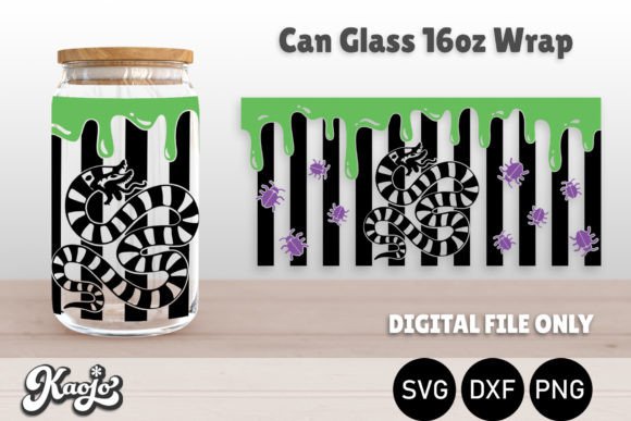 Download Beetlejuice Horror Movie 16oz Can Wrap - Horror Collection